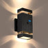 futxnziey Outdoor Wall Lights 1 Pack, Integrated LED Up Down Lights, Modern Black
