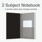 Oxford Poly Spiral Notebook, 2-Subject, College Ruled Paper, 100 Sheets, 6 x 9.5 Inches, Black Cover