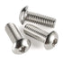 M6-1.0 x 20mm Button Head Socket Cap Screws, Stainless Steel 18-8, Bright Finish, Quantity 25