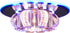 YUASDUU Modern K9 Crystal Ceiling Lamps, LED Flush Mount Chandelier Blue-Warm White Pendant