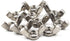 M8(5/16")304 Stainless Steel Butterfly Wing Nut Set, DIN315 Hand Twist Tighten Hardware Nut Fasteners (10PCS)
