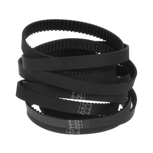 142-2GT-6 Rubber Timing Belt: 6mm Width, 142mm Pitch Length, Closed Loop for 3D Printers, 71 Teeth