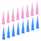 MECCANIXITY Dispenser Needle Tip Blue 22ga x 1.26" & Pink 20ga x 1.26" Plastic Blunt Tip Tapered Fill Needle