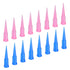 MECCANIXITY Dispenser Needle Tip Blue 22ga x 1.26" & Pink 20ga x 1.26" Plastic Blunt Tip Tapered Fill Needle