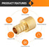 20-Pack PEX Fittings, 1/2" PEX x 1/2" Female Sweat Adapter, Brass Crimp Fitting for PEX Pipes
