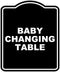 BABY CHANGING TABLE BLACK Minimalist Aluminum Composite Sign 8.5 x 10 inches
