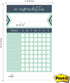 Modern Weekly Chore Chart, 6" x 10" Sticky Note Fill-in Task List for Homeschool Assignments