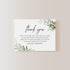 5.5x4.25 Personalized Greenery Funeral Thank You Cards with Envelopes, Flat Sympathy Memorial Cards