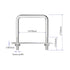 4 Sets 304 Stainless Steel Square U-Bolts, M10 with Nuts for Automobiles Trailer and Industrial Parts
