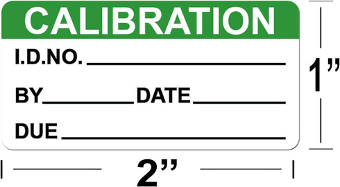 Self Laminating Calibration Labels, 1x2 Inch Write-on Calibration Stickers for Equipment Inspection