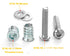 5/16-18 Threaded Inserts for Wood with Bolts Fully Threaded Button Head Hex Socket Screws 5/16-18 x 1-1/4" and Washers 40-Set