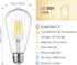 LVWIT ST21 LED Filament Bulb, 5W (40 Watt Equivalent), Dimmable 2700K Warm White, E26 Medium Base, 6-Pack