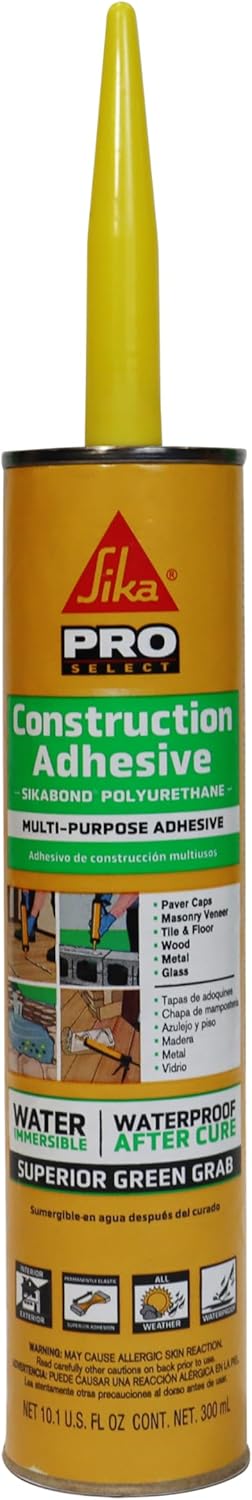 SIKA Pro Select Construction Adhesive, Gray, 10.1-oz.