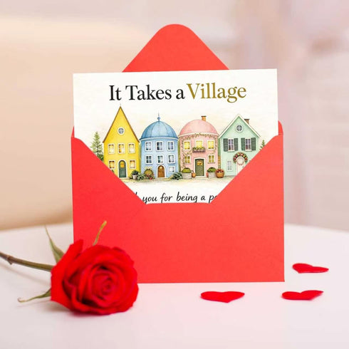 FANCYLUCKY Thank You Card Gifts for Teacher, Funny Teacher Appreciation Card from School Kids Students, It Takes a