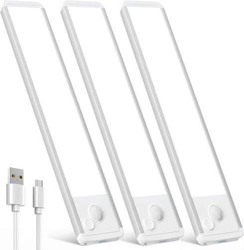 Under Cabinet Motion Sensor Lighting: 12 Inch Dimmable Rechargeable Lights Indoor -