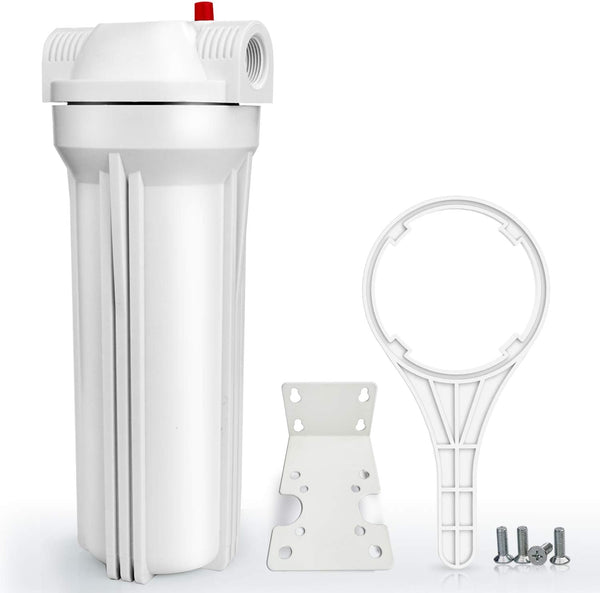SimPure Whole House Water Filter Housing, Inline Water Filter for Home, 10 Inch Sediment Filter with Heavy Duty Steel