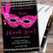 The Card Zoo Pink & Black Masquerade Ball Personalized Party Thank You Cards