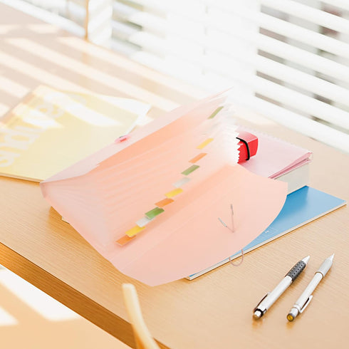 TEHAUX Accordion File Organizer, Mini Expanding Receipt Folder, Document Desktop File Folders