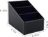Fashionable Black PU Leather TV Remote Control Holder, 3 Compartments Storage Rack for Desk Organizers