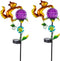 2 Pack Solar Pathway Lights Outdoor, Squirrel Solar Garden Lights, Waterproof Colorful