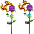 2 Pack Solar Pathway Lights Outdoor, Squirrel Solar Garden Lights, Waterproof Colorful