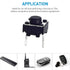 QTEATAK 20 Pcs 6mm 2 Pin Momentary Tactile Push Button Switch, Breadboard Friendly for Panel PCB
