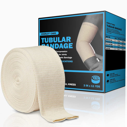 EVERLIT Elasticated Tubular Support Bandage | Stockinette Tubing for Small Arms, Knees,