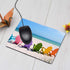 Beach Gaming Mousepad Summer Beach Colorful Chairs Mouse Pad for Computer Desk Laptop 9.5 X 7.9 Inch