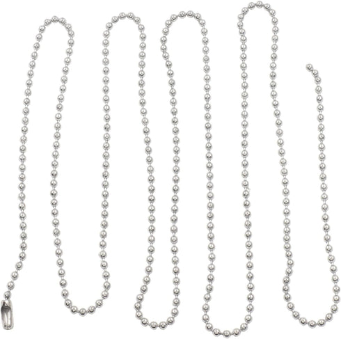 Unlorspy 2Pcs 95-inch 2 2.4mm Ceiling Fan Pull Chain Extender, Standard Chain with Connectors, Rust Proof Copper Beaded