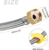 Faucet Supply Hose Connector (200mm/8") 2Pcs, 304 Stainless Steel G1/2 Female to G1/2 Female Water Supply Hose Brass Nut - for Kitchen Bathroom by METALLIXITY
