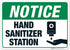 Hand Sanitizer Station Sign, 10x14 Inches, 55 mil Thick HDPS (high Density