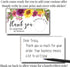 Sunflowers & Dahlias Floral Scratch & Win Package Inserts, 20 Single Sided Insert Cards for Small Businesses