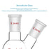 stonylab Heavy Wall Flat Bottom Flask FBF, 2-Neck Borosilicate Glass Boiling Flask, 50 ml, 24/40 Standard Joint