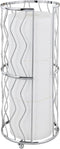 Decorative Metal Standing Toilet Tissue Holder for Bathroom/Powder Room, Compact Tissue Reserve