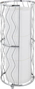 Decorative Metal Standing Toilet Tissue Holder for Bathroom/Powder Room, Compact Tissue Reserve