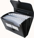 Expanding File Folder, 26 Pocket Accordion Document Organizer, Zip File Folder for Letter A4 Paper, 1 Pack (Black)