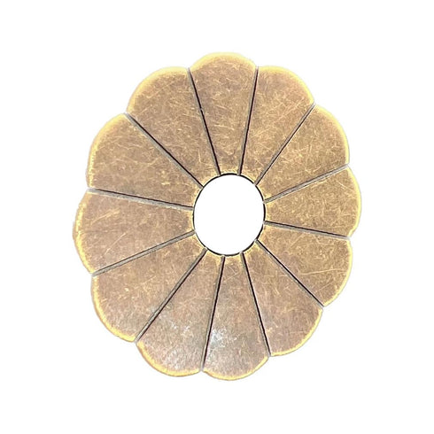 Tiazza 10Pcs Brass Backplate Washers Classical Furniture Decoration Gasket Brass Hardware Accessories (Bronze)