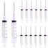 40PCS-10ml Luer lock Syringes with 18ga Needles, Individually Packaged Disposable Plastic Syringes and Needles for