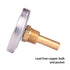 MEASUREMAN Hot Water Bi-Metal Thermometer, 2-1/2" Dial, 1-3/4" Lead-Free Brass Stem, Range 0-250 deg F