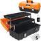 WEWLINE 16.5-Inch Tool Box Organizer 3-Layer Multiplication Plastic Storage Toolbox with Portable
