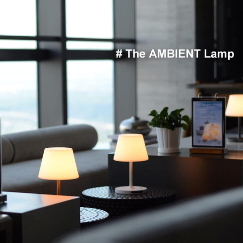 LOTITOL 4000mAh 2700K Dimmable/Portable IP44 (9.6in, Outdoor Table Lamp/Cordless USB Rechargeable / LED/Touch Battery