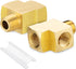 2PCS Barstock Street Tee Fittings, 3/8" NPT Female x 3/8" NPT Male Brass Pipe Fitting