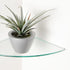 6" 6" 3/8" Dulles Glass x Quarter Round Floating Glass Shelf - Shelf Only - Tempered - Thick - Flat Polished Glass