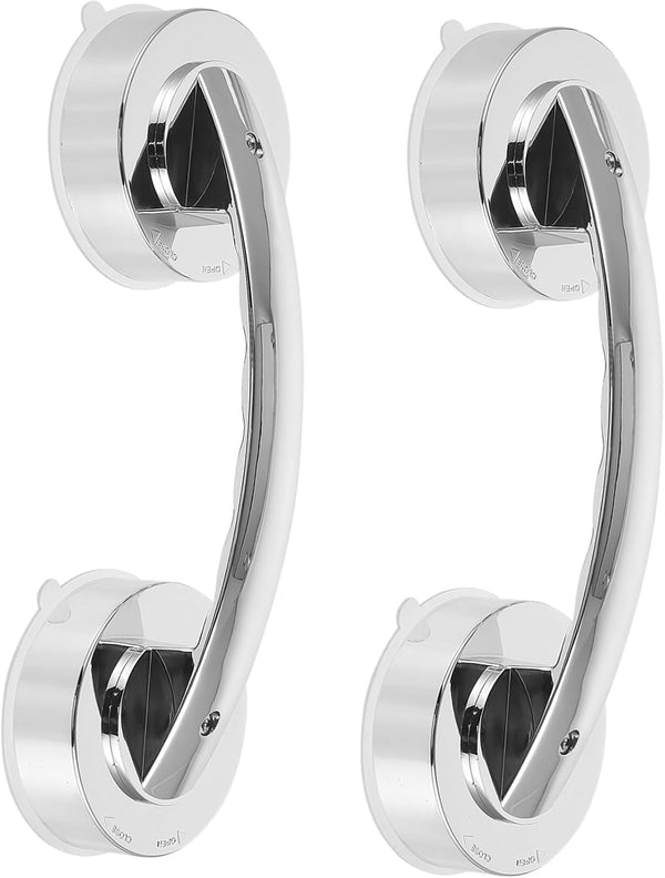 Mikikit 2 Pcs Door Handle Suction Cup Shower Grab Bars for Seniors