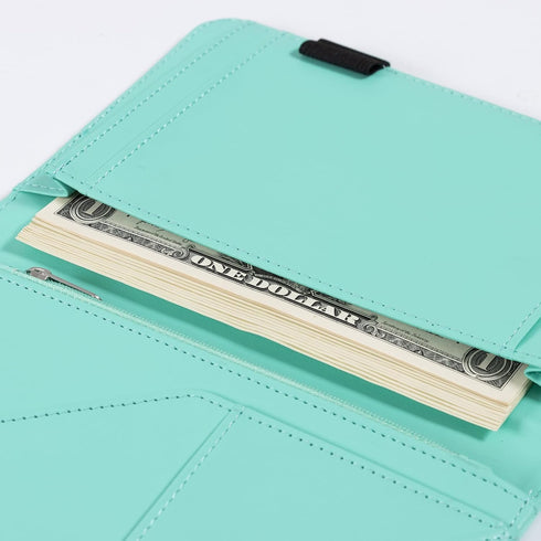 5 CoBak Server Book - Waitress Book Organizer with Zipper Pouch for Restaurant Waitstaff, Large Pockets with Pen