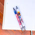 YJ PREMIUMS 6PC American Flag Pens, Eagle Black and White Striped Ink Pen for 4th USA Themed Gifts for Military Veterans