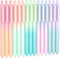 Shuttle Art Retractable Pastel Shifting Gel Ink Pens, 15 Pack Black Ink Pens, Cute 0.5mm Fine Point for Writing