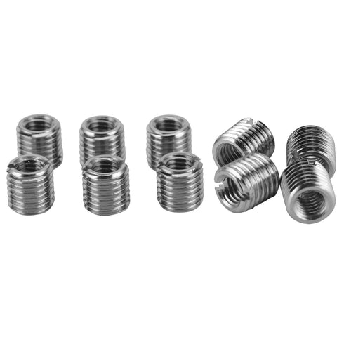 10pcs Self Tapping Thread Insert, Externally Threaded Insert Inner M8 X 1.25 Outer M12 X 1.5 Length