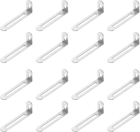 uxcell 30Pcs Adjustable L-Shape Corner Brace, 0.9" x 2.9" x 0.6" Metal