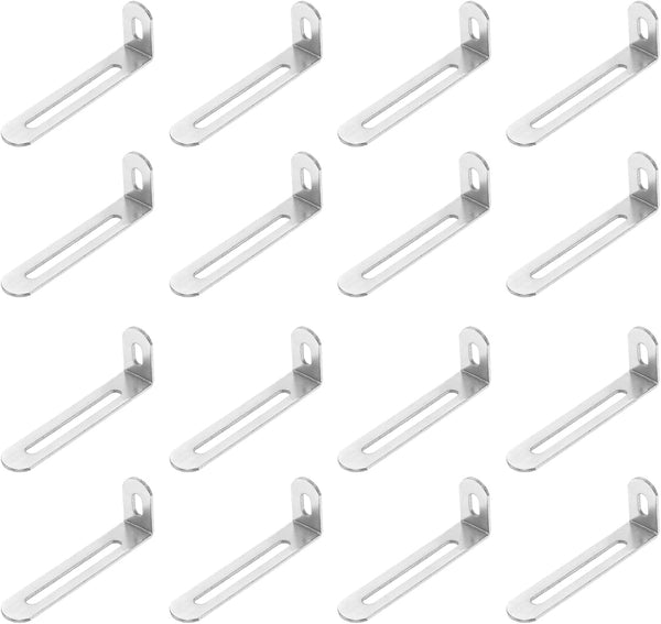 uxcell 30Pcs Adjustable L-Shape Corner Brace, 0.9" x 2.9" x 0.6" Metal